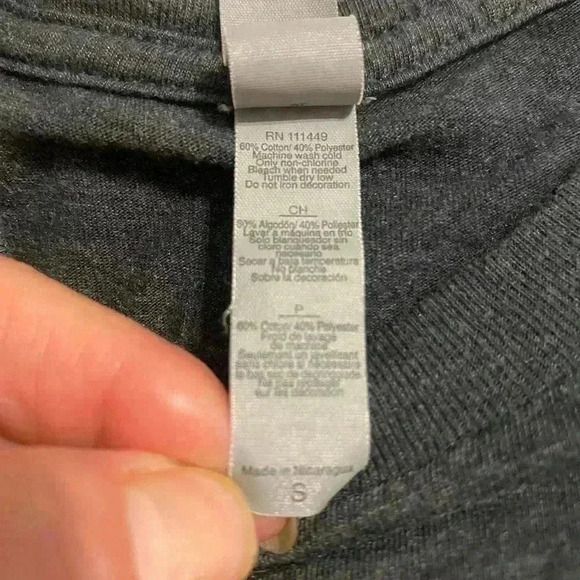 Next Level Gray T shirt with short sleeves & GROW on back in a floral design - Picture 6 of 6